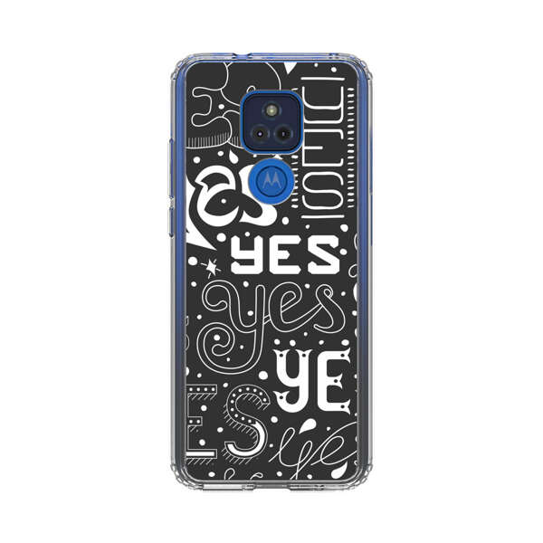 Bold Playful Typography Yes Pattern Motorola Moto G Play (2021) Case