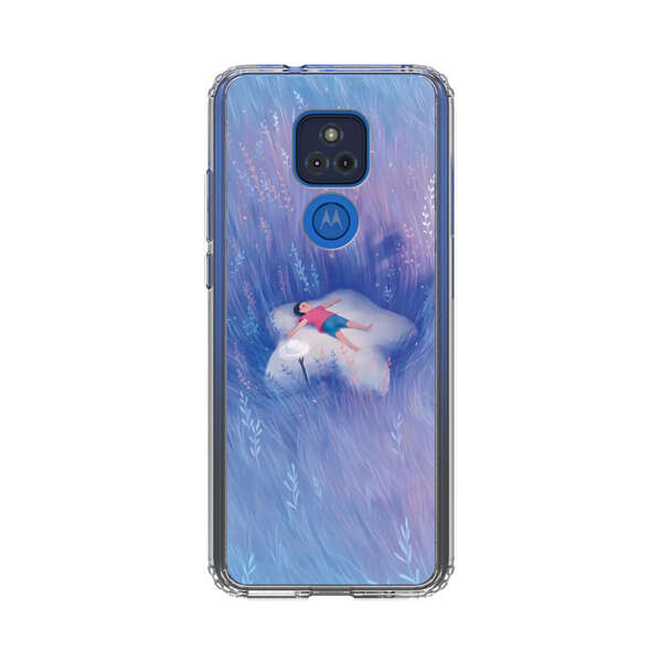 Child Relaxing in Dreamy Field Motorola Moto G Play (2021) Case