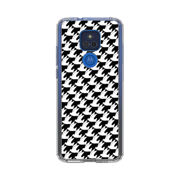 Classic Black and White Houndstooth Pattern Motorola Moto G Play (2021) Case
