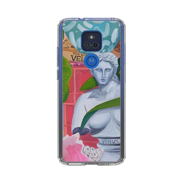 Classical Venus Bust with Green Leaves and Vibrant Vases Motorola Moto G Play (2021) Case