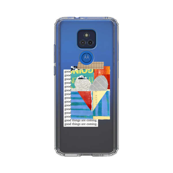 Colorful Abstract Collage with Geometric Shapes Motorola Moto G Play (2021) Case