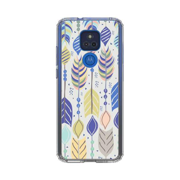 Colorful Feathers Pattern Pastel Motorola Moto G Play (2021) Case