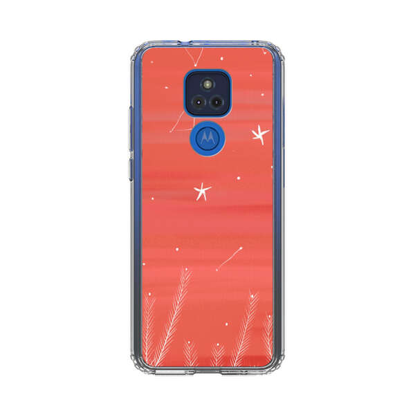 Coral Night Sky with Stars and Plants Motorola Moto G Play (2021) Case