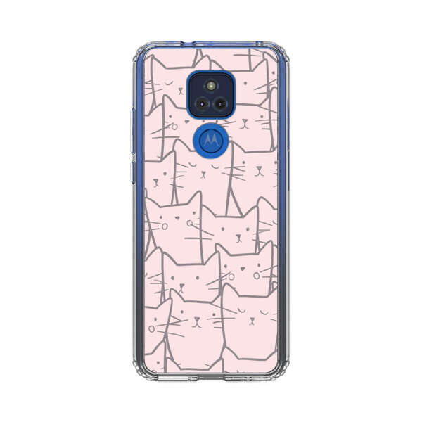 Cute Hand Drawn Cat Pattern Motorola Moto G Play (2021) Case