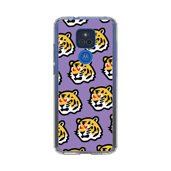 Cute Tiger with Heart Eyes Pattern Motorola Moto G Play (2021) Case