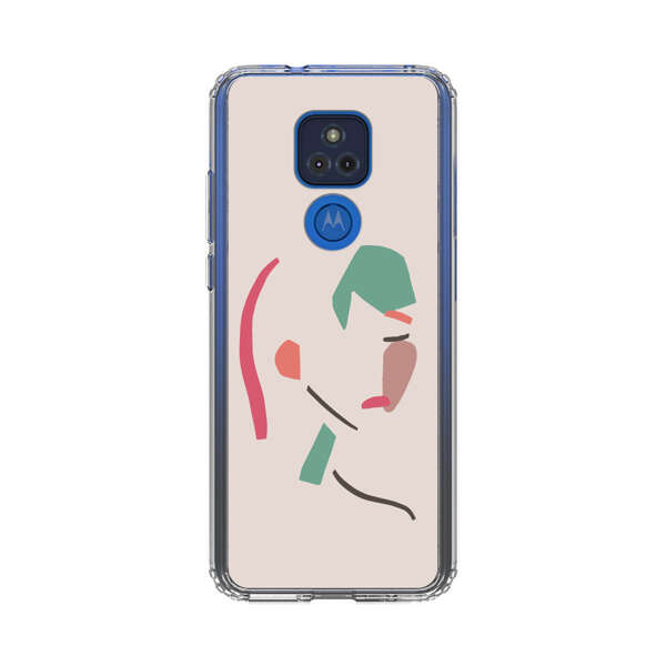 Minimalist Abstract Line Art Woman Face Motorola Moto G Play (2021) Case