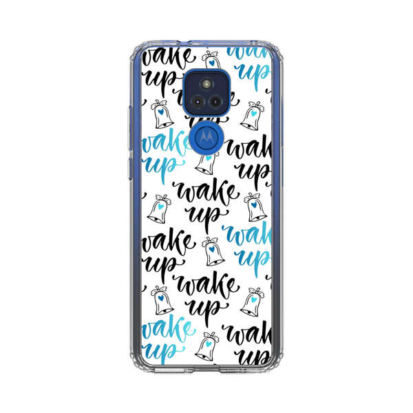 Motivational wake up call lettering pattern Motorola Moto G Play (2021) Case