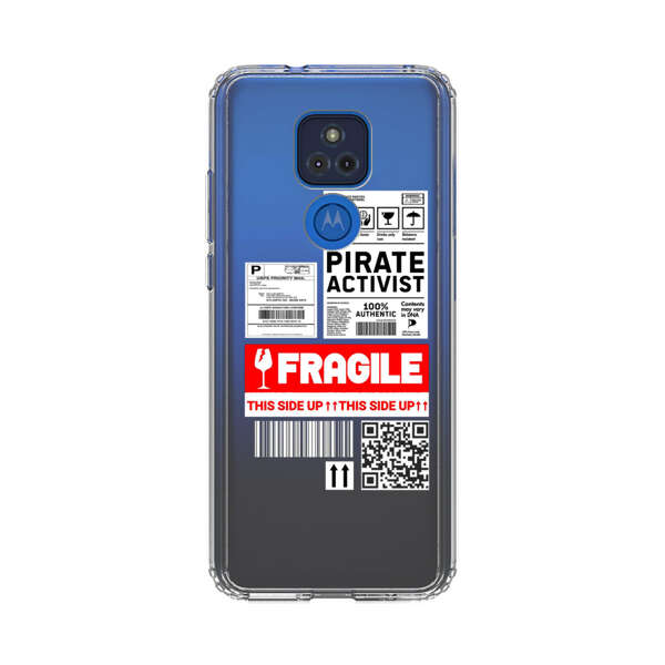 Pirate Activist Fragile Shipping Label Motorola Moto G Play (2021) Case