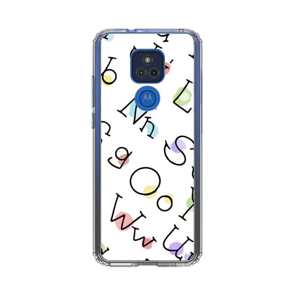 Playful Alphabet Pattern with Colorful Letters Motorola Moto G Play (2021) Case