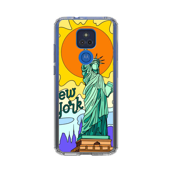 Statue of Liberty New York Artistic Sun Motorola Moto G Play (2021) Case