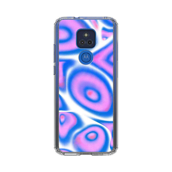 Vibrant Abstract Pink and Blue Swirl Pattern Motorola Moto G Play (2021) Case