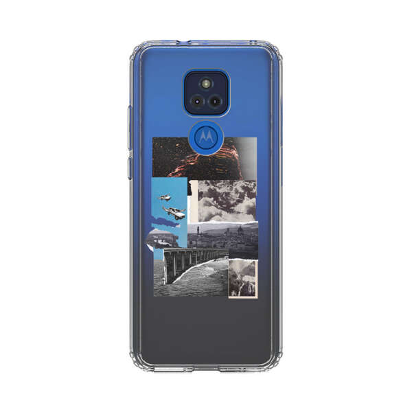 Vintage Collage with Aviation, Bridge, and Cityscape Motorola Moto G Play (2021) Case