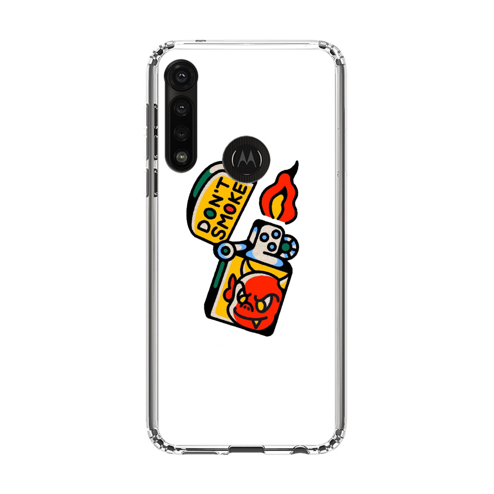 Don't Smoke Vintage Lighter with Devil Face Motorola Moto G Power (2020) Case