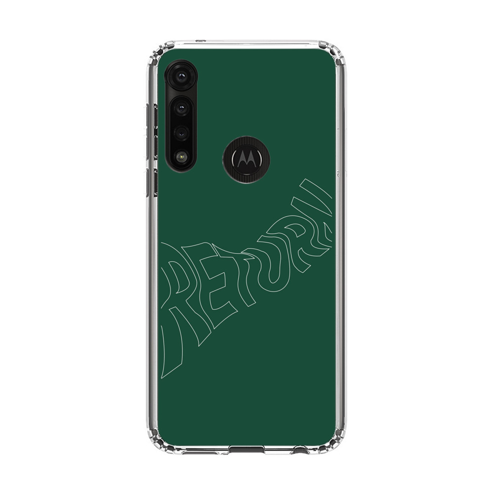 Minimalist Green Wavy Return Text Motorola Moto G Power (2020) Case