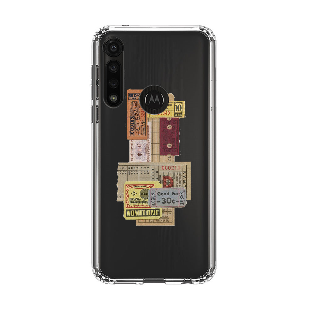 Vintage Admission and Raffle Tickets Collage Motorola Moto G Power (2020) Case