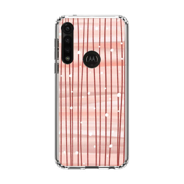 Abstract Vertical Lines Pink Pattern Motorola Moto G Power (2020) Case