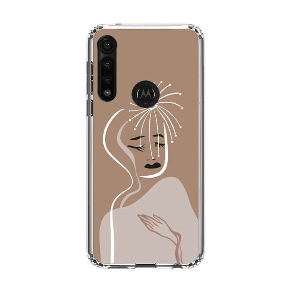 Artistic Abstract Portrait with Serene Face Motorola Moto G Power (2020) Case