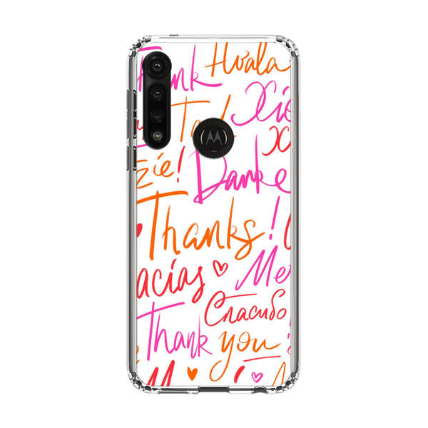 Colorful Thank You Multilingual Pattern Motorola Moto G Power (2020) Case
