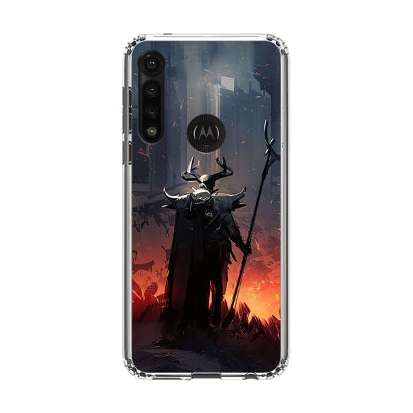 Dark Fantasy Warrior with Horned Helmet Motorola Moto G Power (2020) Case