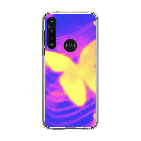Glowing Purple and Yellow Butterflies Motorola Moto G Power (2020) Case