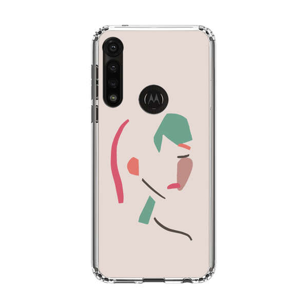 Minimalist Abstract Line Art Woman Face Motorola Moto G Power (2020) Case