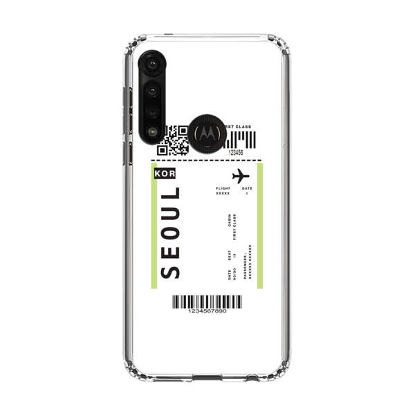 Minimalist Seoul Boarding Pass Motorola Moto G Power (2020) Case