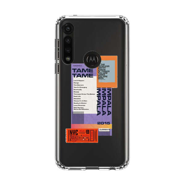 Modern Graphic Collage with Typography and Ticket Elements Motorola Moto G Power (2020) Case