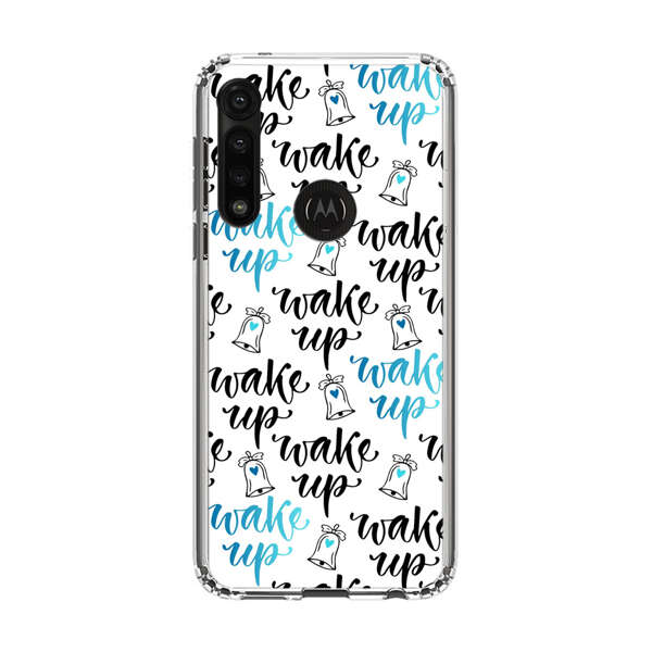 Motivational wake up call lettering pattern Motorola Moto G Power (2020) Case