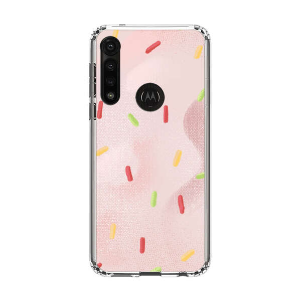 Pastel Pink Sprinkles Pattern Motorola Moto G Power (2020) Case