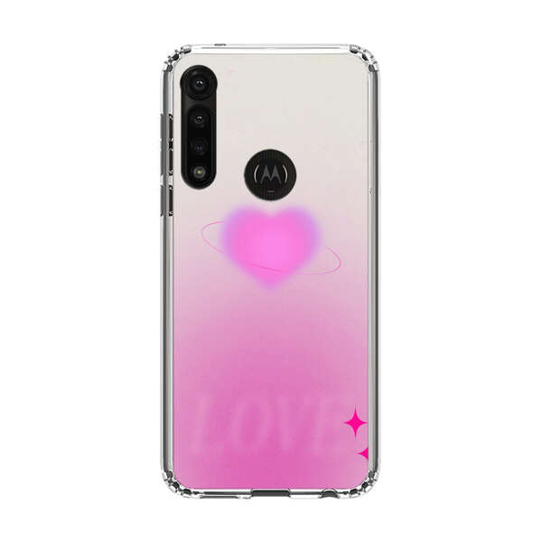Pink Glowing Heart Love Sparkle Motorola Moto G Power (2020) Case