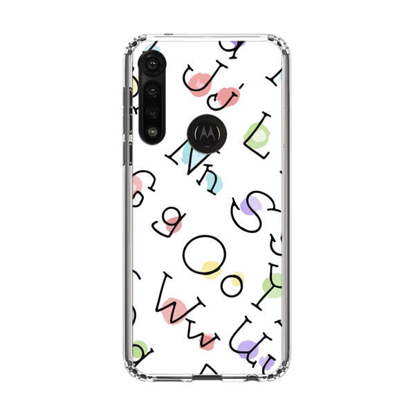 Playful Alphabet Pattern with Colorful Letters Motorola Moto G Power (2020) Case