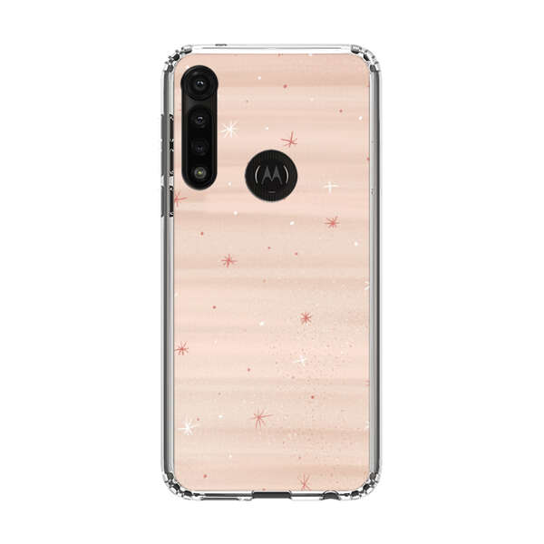 Soft Pink Background with Delicate Stars Motorola Moto G Power (2020) Case
