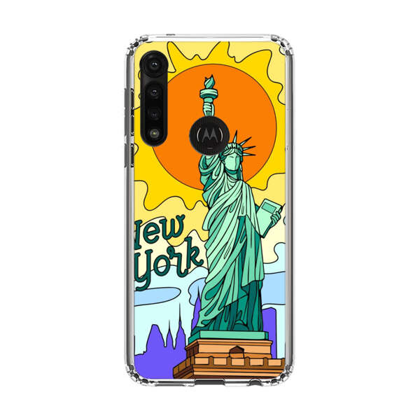 Statue of Liberty New York Artistic Sun Motorola Moto G Power (2020) Case
