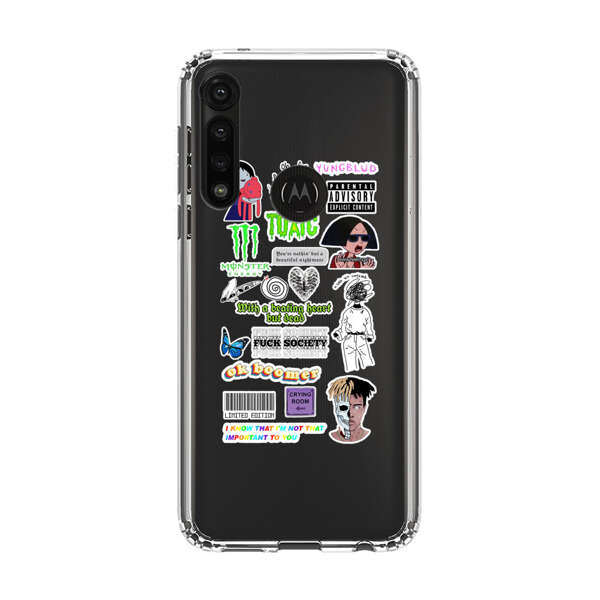 Sticker Collage Edgy Expressive Pop Culture Motorola Moto G Power (2020) Case