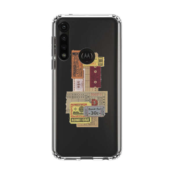 Vintage Admission and Raffle Tickets Collage Motorola Moto G Power (2020) Case