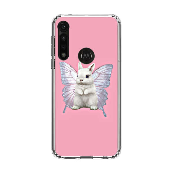 White Bunny with Butterfly Wings Motorola Moto G Power (2020) Case