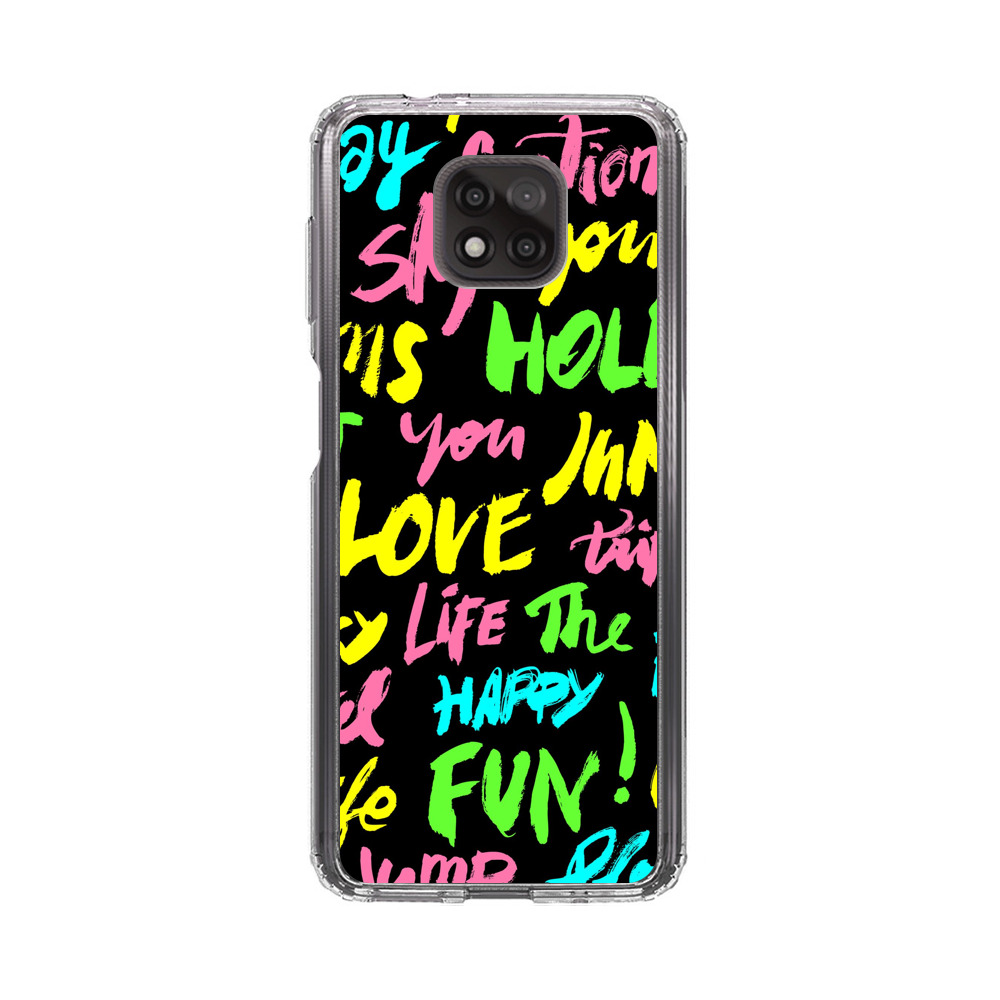 Colorful Positive Motivational Words Pattern Motorola Moto G Power (2021) Case