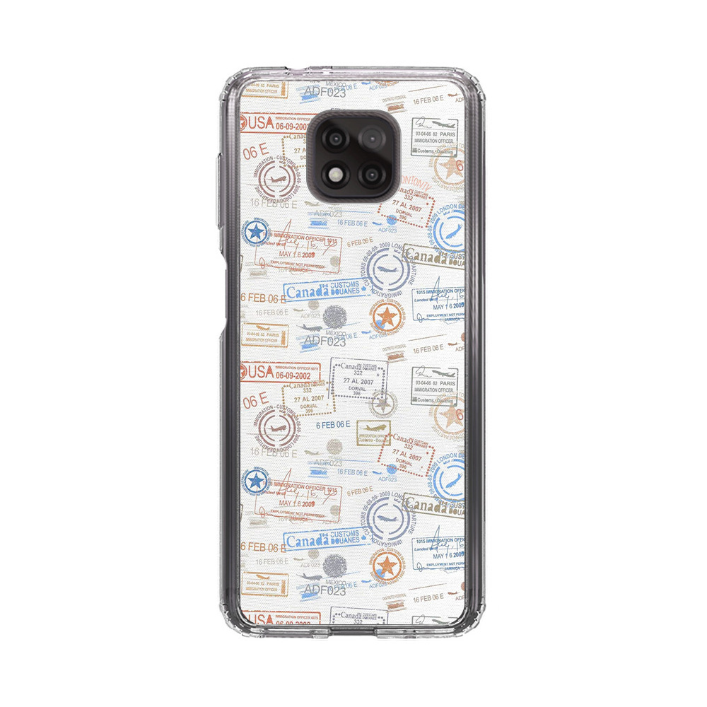 Vintage Passport Stamps Pattern Motorola Moto G Power (2021) Case