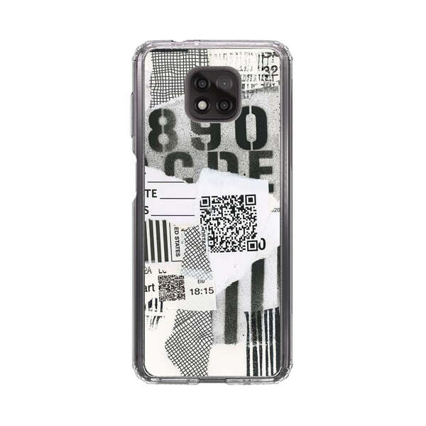 Abstract Collage Torn Paper Barcodes Motorola Moto G Power (2021) Case