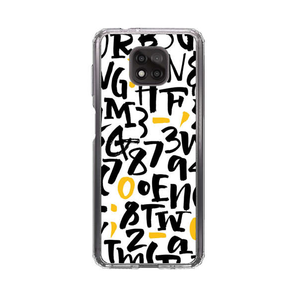Abstract Typography Letter Number Pattern Motorola Moto G Power (2021) Case