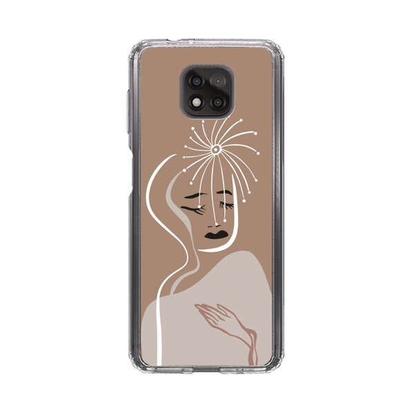 Artistic Abstract Portrait with Serene Face Motorola Moto G Power (2021) Case