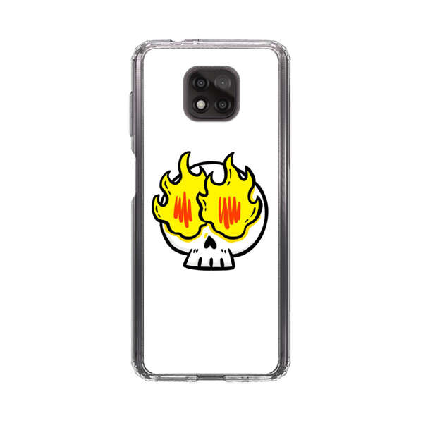 Cartoon Skull with Flames Motorola Moto G Power (2021) Case