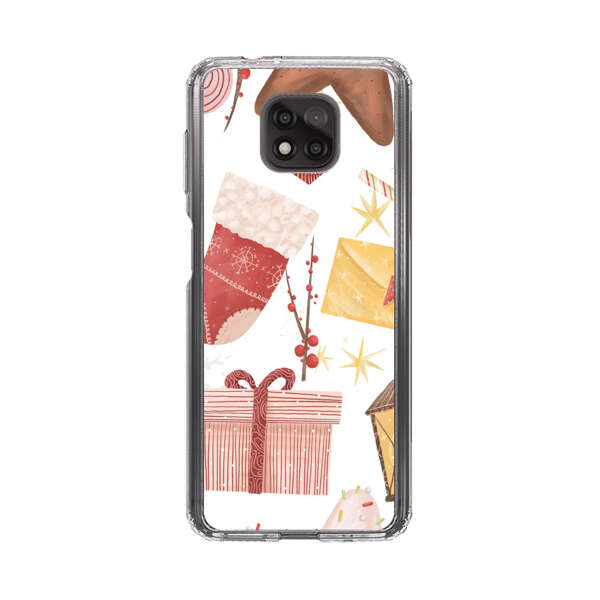 Christmas Festive Pattern with Gingerbread and Gifts Motorola Moto G Power (2021) Case