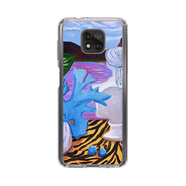 Classical Statues and Tropical Plants by the Ocean Motorola Moto G Power (2021) Case