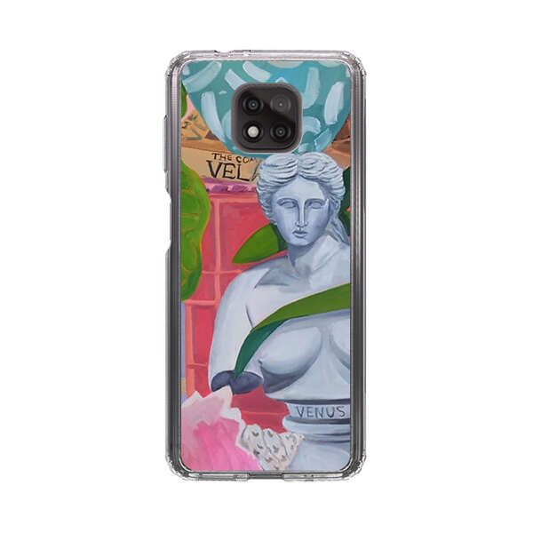 Classical Venus Bust with Green Leaves and Vibrant Vases Motorola Moto G Power (2021) Case