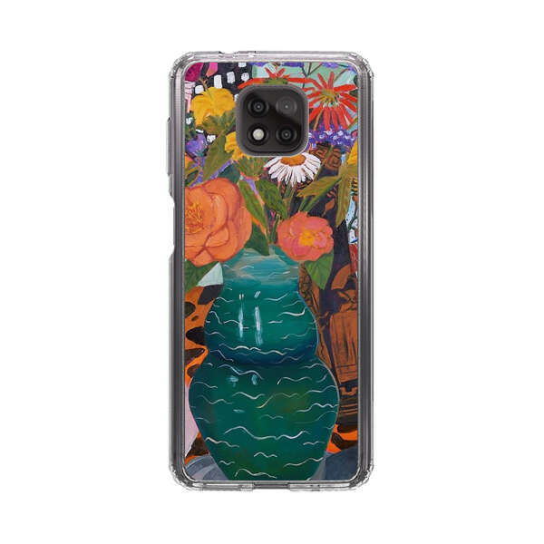 Colorful Still Life with Flower Vases and Shell Motorola Moto G Power (2021) Case