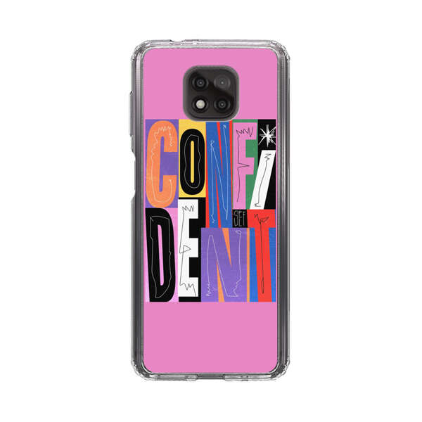 Confident Bold Colorful Typography Motorola Moto G Power (2021) Case