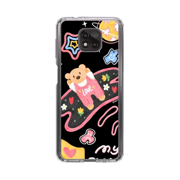 Cute Teddy Bear Love Space Design Motorola Moto G Power (2021) Case