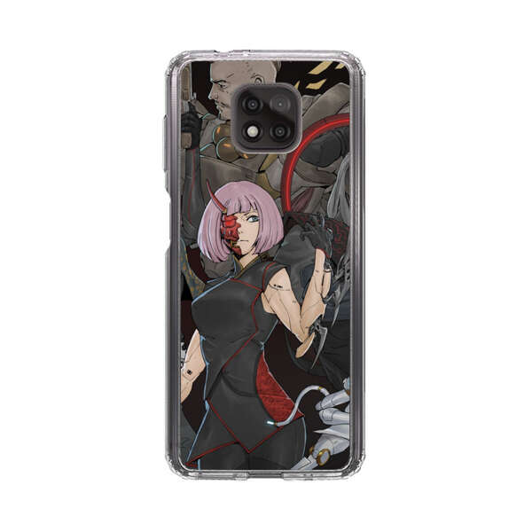 Futuristic Cyberpunk Warriors and Robotic Cat in Dynamic Pose Motorola Moto G Power (2021) Case