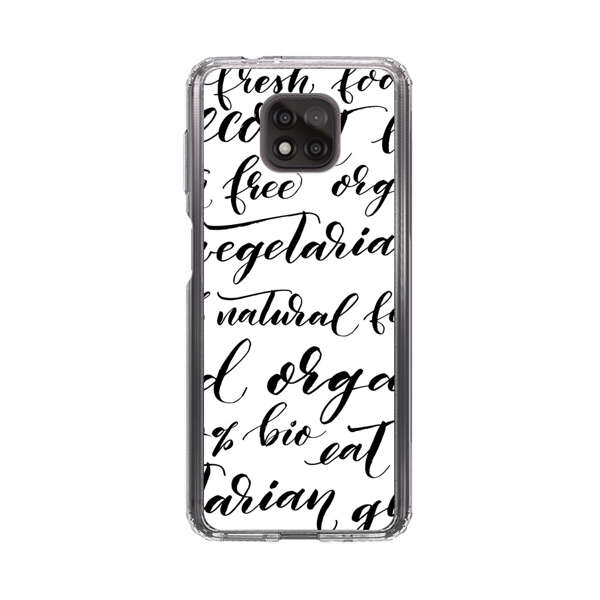 Healthy Food Lifestyle Calligraphy Pattern Motorola Moto G Power (2021) Case